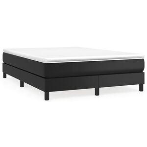 vidaXL Boxspringbettgestell Schwarz 140x190 cm Kunstleder