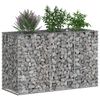 vidaXL Gabionen Hochbeet Silber 130 x 50 x 80 cm Verzinkter Stahl