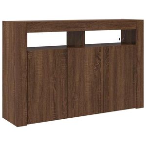 vidaXL Sideboard Braun Eichen-Optik 116 x 30 x 75 cm Holzwerkstoff