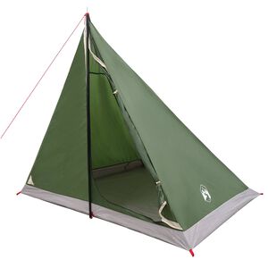 vidaXL Trekkingzelt 2 Personen Gr&uuml;n 185T Polyester mit PU-Beschichtung