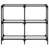 vidaXL Konsolentisch mit Glasplatte Transparent 98x30x81 cm Stahl