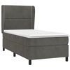 vidaXL Boxspringbett mit Matratze Dunkelgrau 80x200 cm Samt