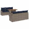 vidaXL Gartensofa-set 7 stk. Grau und Marineblau 100 x 55 x 73 cm