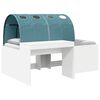 vidaXL Bett mit Tunnel 4 stk. Wei&szlig; und Hellblau Holzwerkstoff