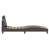 vidaXL Bettgestell "Viana" ohne Matratze Grau 90x200 cm Kunstleder