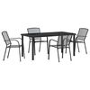 vidaXL Garten Essgruppe 5 pcs Anthrazit Pulverbeschichteter Stahl