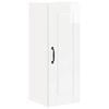 vidaXL Wandschrank PORTO Hochglanz Wei&szlig; 30 x 31 x 80 cm Holzwerkstoff