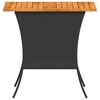 vidaXL Gartentisch mit Akazienholzplatte 105x75x72 cm Poly Rattan
