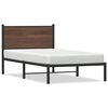 vidaXL Metallbett ohne Matratze Braun Eichen-Optik 100x190 cm