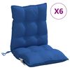vidaXL Niedriglehner-Auflagen 6 Stk. K&ouml;nigsblau Oxford-Gewebe