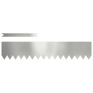 vidaXL Raseneinfassung 50 pcs Silber 100 x 0,05 x 20 cm