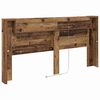 vidaXL Kopfteil mit Regal Altholz 200 x 15 x 103,5 cm Holzwerkstoff