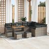 vidaXL Garten-Sofa-Set mit Kissen mit Speicher mit Kissen 13 pcs Grau