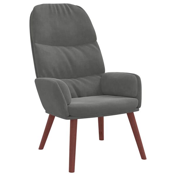 vidaXL Relaxsessel Dunkelgrau Samt