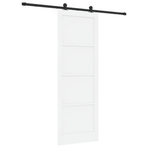vidaXL Schiebet&uuml;r ORKDAL Wei&szlig; 83 x 232 cm Massives Kiefernholz