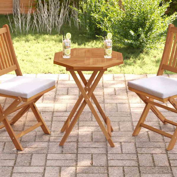 vidaXL Tischplatte 60x60x2,5 cm Achteckig Massivholz Teak