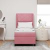vidaXL Boxspringbett mit Matratze Rosa 200 x 80 cm Polyester