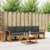 vidaXL Outdoor-Sofagarnitur mit Kissen 5 pcs Natur und Anthrazit