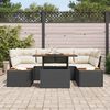 vidaXL Garten Essgruppe mit Kissen mit Kissen 9 pcs Schwarz und Beige