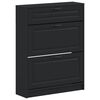 vidaXL Schuhschrank UTRECHT 78 x 24 x 100 cm Holzwerkstoff Schwarz