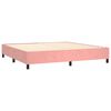 vidaXL Boxspringbett mit Matratze Rosa 180x200 cm Samt