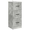 vidaXL Schubladenschrank Betongrau 33 x 34,5 x 87 cm Holzwerkstoff