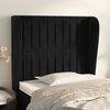 vidaXL Kopfteil mit Ohren Schwarz 83x23x118/128 cm Samt