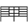vidaXL Bett-Kopfteil Schwarz 206x4x104 cm Massivholz Kiefer