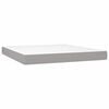 vidaXL Taschenfederkernmatratze Mittel Hellgrau 180x200x20 cm Stoff