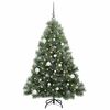 vidaXL K&uuml;nstlicher Weihnachtsbaum mit 150 LEDs Gr&uuml;n 150 cm PE und PVC