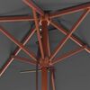 vidaXL Sonnenschirm mit Holz-Mast 150x200 cm Anthrazit