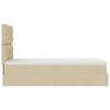 vidaXL Ottoman-Bett mit Matratze Creme 100x200 cm Stoff