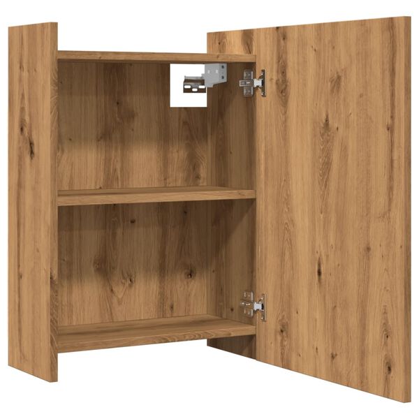 vidaXL Spiegelschrank Artisan-Eiche 62,5x20,5x64 cm Holzwerkstoff
