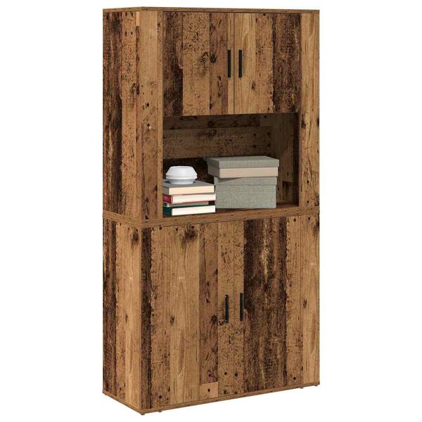 vidaXL Highboard Altholz 80 x 33 x 150 cm Holzwerkstoff