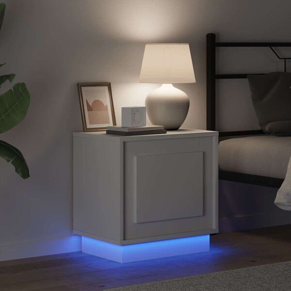 vidaXL Nachttisch Wei&szlig; 44 x 34,5 x 45 cm Holzwerkstoff