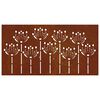 vidaXL Garten-Wanddeko 105x55 cm Cortenstahl Blumen-Design