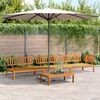 vidaXL 4-tlg. Garten-Sofagarnitur aus Paletten Massivholz Akazie