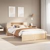 vidaXL Massivholzbett mit Regal ohne Matratze 140x200 cm Kiefernholz