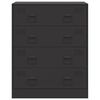 vidaXL Sideboard Schwarz 67x39x83 cm Stahl