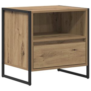 vidaXL Nachttisch Kunsthandwerk Eiche 50 x 39,5 x 50 cm Holzwerkstoff