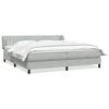 vidaXL Boxspringbett mit Matratzen Hellgrau 180x210 cm Samt