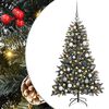 vidaXL K&uuml;nstlicher Weihnachtsbaum Gr&uuml;n 150 cm PVC, Plastik und Stahl
