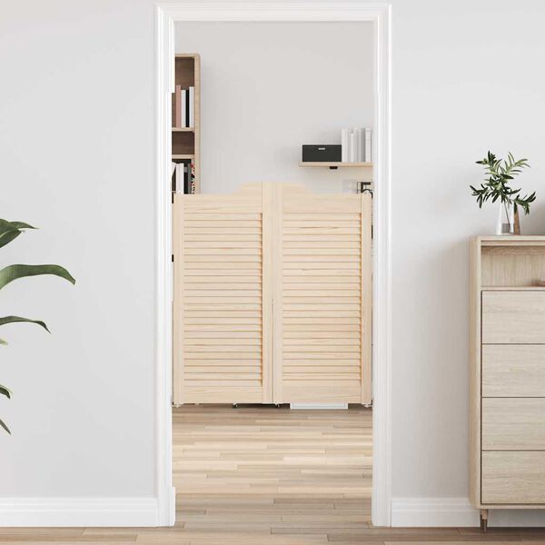 vidaXL Schwingt&uuml;ren Lamellen-Design 2-Paar 90x80 cm Massivholz Kiefer