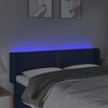 vidaXL LED Kopfteil Blau 147x16x78/88 cm Stoff