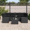 vidaXL Gartensofa-set Schwarz 55 x 55 x 37 cm Poly-Rattan