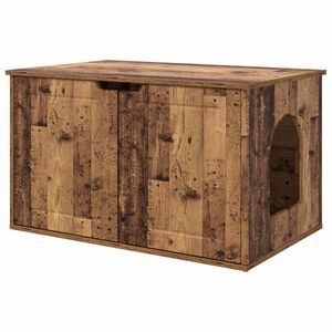 vidaXL Katzenhaus Altholz 85 x 55 x 53,5 cm Holzwerkstoff