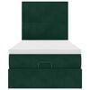 vidaXL Ottoman-Bett mit Matratzen Dunkelgr&uuml;n 80x200 cm Samt