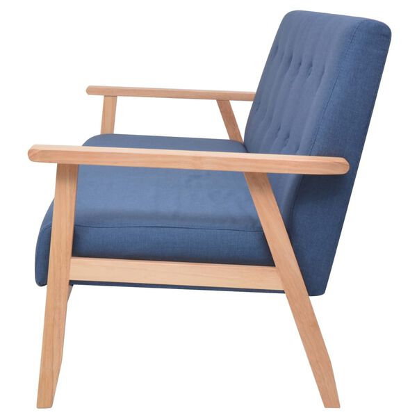 vidaXL 3-Sitzer-Sofa Stoff Blau