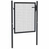vidaXL Maschen-Gartentor verzinkter Stahl 100 x 75 cm Grau