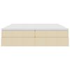 vidaXL Aufbewahrungsbett mit Matratze Creme 200 x 200 cm Polyester